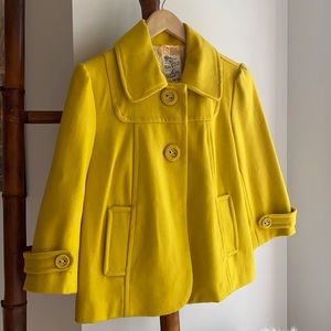 Tulle by Anthro | M Yellow Wool Coat